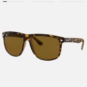 Ray-Ban Boyfriend sunglasses — polarized brown classic lenses, tortoise shell